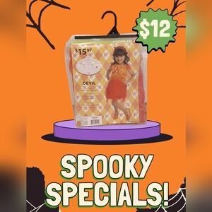 Palamo Tiny Delights Red And Orange Devil Dress Halloween Costume Size 2T